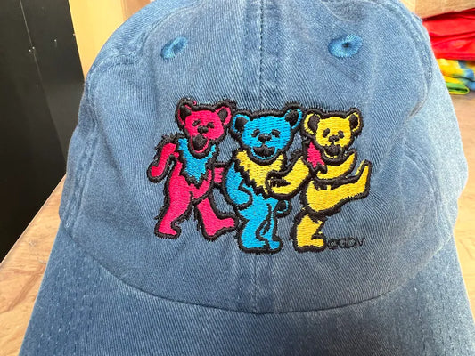 Grateful Dead Hat - Dancing Bears baseball hat - Dead Bears baseball hat - Grateful Dead hat - adjustable buckle on the back - one size fits all (Copy)