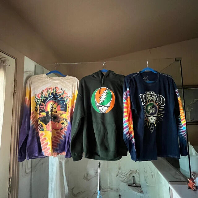 Grateful Dead long sleeve Steal Your Lightning tie dye shirt - Stealie long sleeve tie dye shirt - Dead Head long sleeve tie dye shirt - Dead & Company long sleeve tie dye shirt - size sm, med, large, XL and 2XL