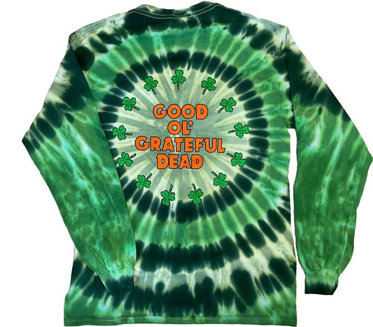 Dancing Bears Celtic long sleeve tie dye shirt - Grateful Dead Irish Dancing Bears Long Sleeve shirt - Dead & Company long sleeve tie dye shirt - size sm, med, large, XL, 2XL and 3XL