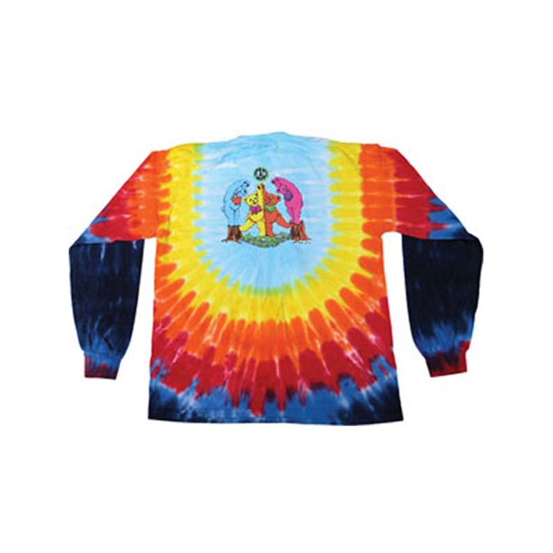 Grateful Dead long sleeve Dancing Bears tie dye shirt - Grateful Dead Wood Bears long sleeve tie dye shirt - Dead Head Dancing Bears long sleeve tie dye shirt - Dead & Company long sleeve tie dye shirt - size sm, med, large, XL and 2XL