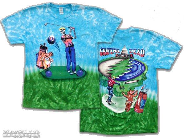 Grateful Dead Golfer shirt - Golf Grateful Dead tie dye shirt - Golfing Dead Head shirt