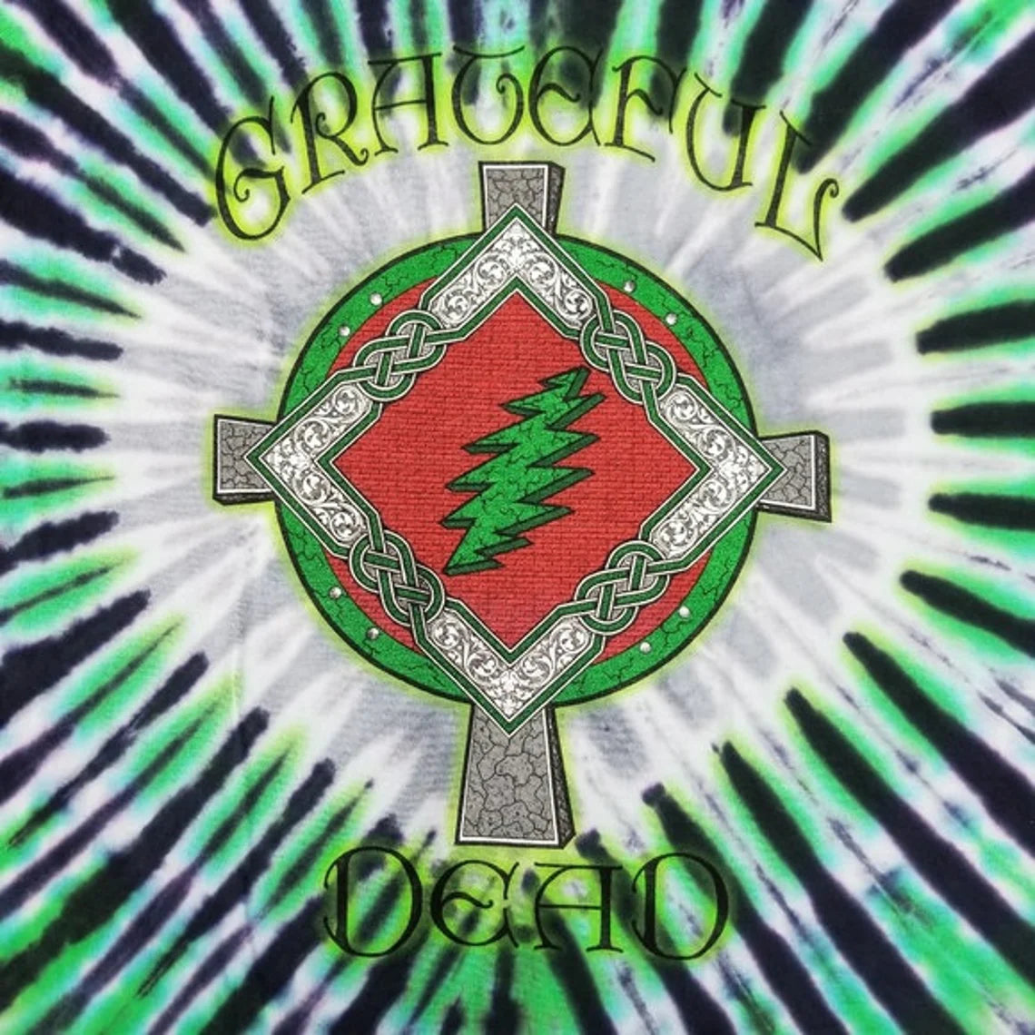 Grateful Dead Shamrock shirt - Celtic Cross Grateful Dead shirt - Celtic Stealie shirt - Green Grateful Dead tie dye - Irish Dead Head shirt- Dead & Company shirt - sizes: small, medium, large, XL, 2XL, 3XL and 4XL