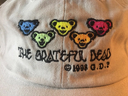 Grateful Dead Dancing Bears Hat - Dead Head Bears baseball cap - Dancing Bears Grateful Dead hat - DEAD HEAD hat - Grateful Dead Bears Baseball Cap - adjustable buckle on the back - one size fits all