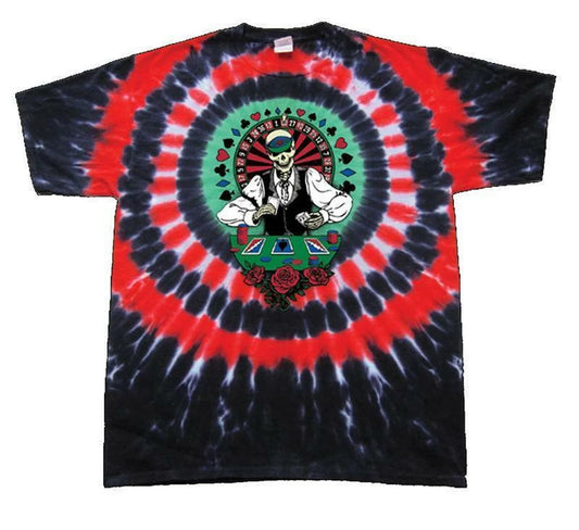 Grateful Dead Poker Dealer shirt - Grateful Dead Las Vegas tie dye shirt - Poker tie dye shirt- Dead and Company tie dye shirt - sizes: small, medium
