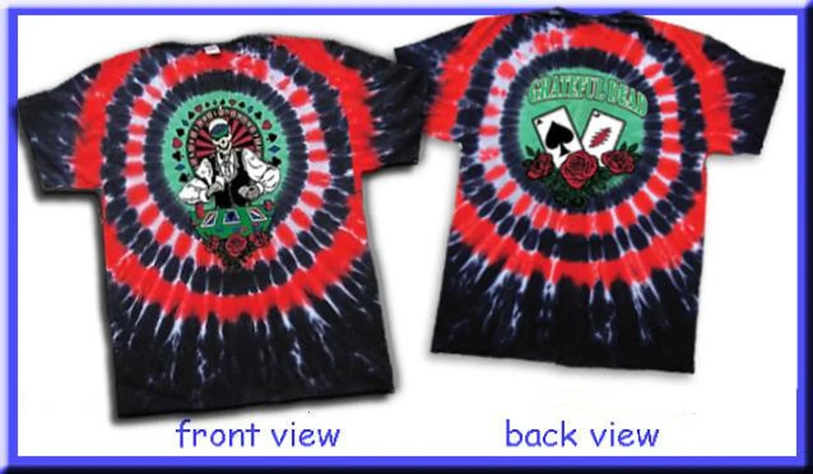 Grateful Dead Poker Dealer shirt - Grateful Dead Las Vegas tie dye shirt - Poker tie dye shirt- Dead and Company tie dye shirt - sizes: small, medium
