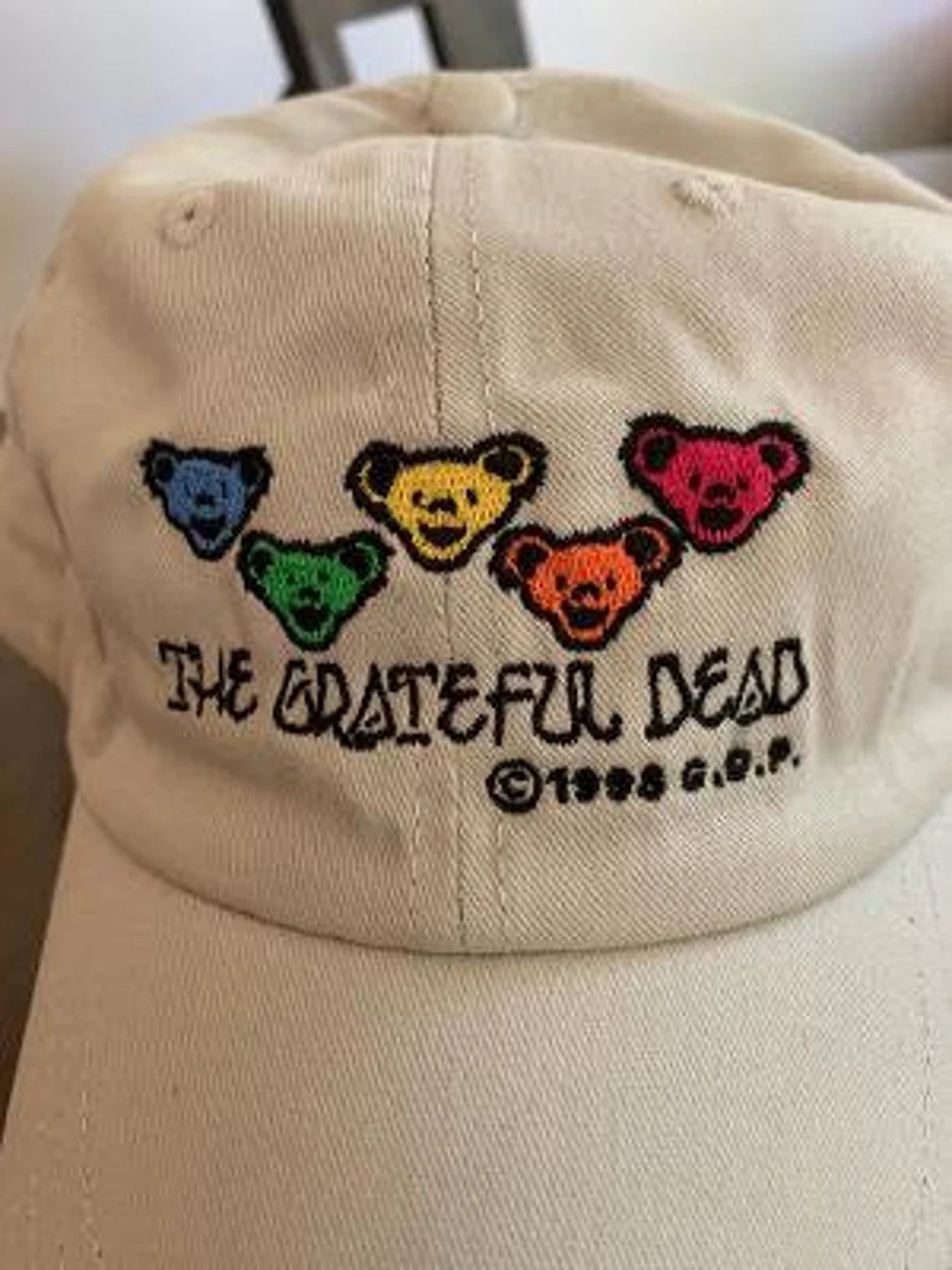 Grateful Dead Dancing Bears Hat - Dead Head Bears baseball cap - Dancing Bears Grateful Dead hat - DEAD HEAD hat - Grateful Dead Bears Baseball Cap - adjustable buckle on the back - one size fits all