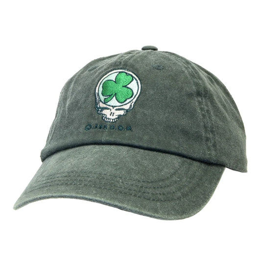 Grateful Dead Shamrock Baseball Cap - Stealie baseball cap - Green Grateful Dead hat - DEAD HEAD hat - Steal Your Face Baseball Hat - adjustable buckle on the back - one size fits all