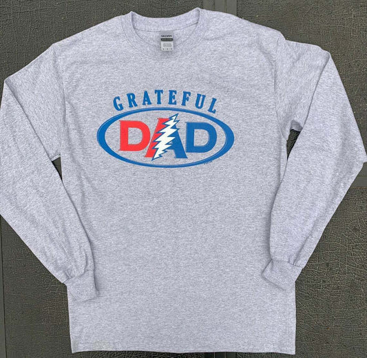 Grateful Dad long sleeve shirt - Long Sleeve Grateful Dead Dad shirt - Father's Day gift - Grateful Dead gift - Baby shower Dad gift - Cool Grateful Dead long sleeve shirt - Dead & Company shirt - sizes: small, medium, large, XL and 2X