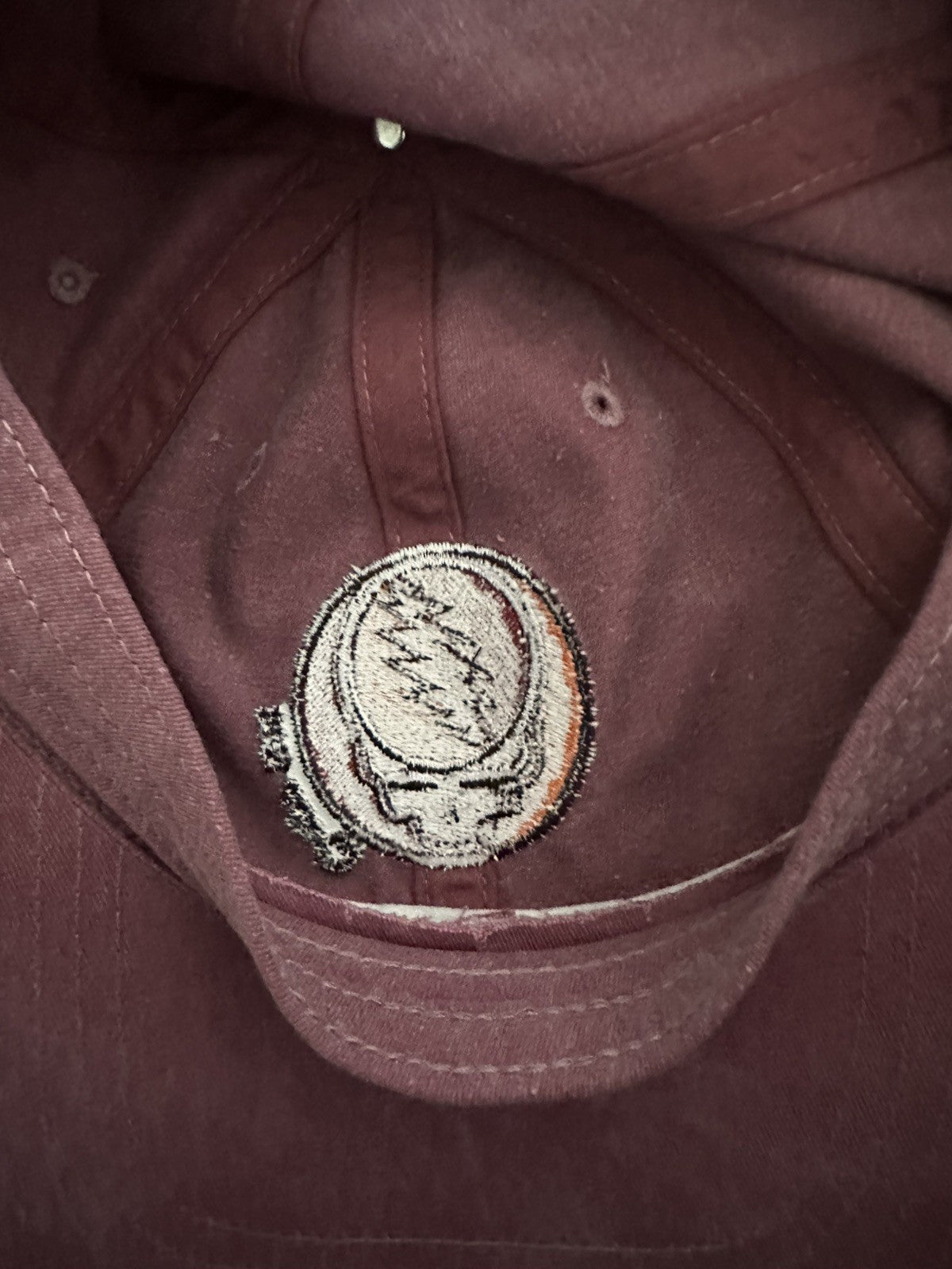 Grateful Dead Hat - Stealie baseball hat - Red Maroon Grateful Dead hat - adjustable buckle on the back - one size fits all (Copy)
