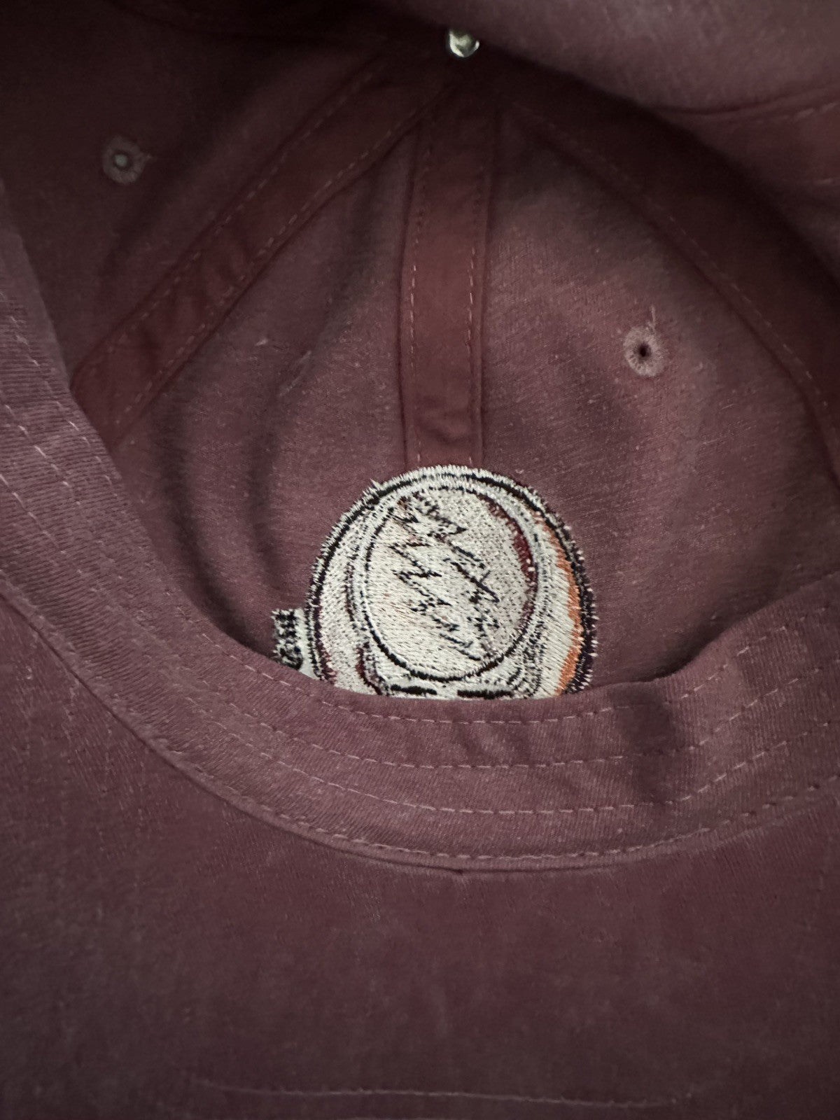 Grateful Dead Hat - Stealie baseball hat - Red Maroon Grateful Dead hat - adjustable buckle on the back - one size fits all (Copy)