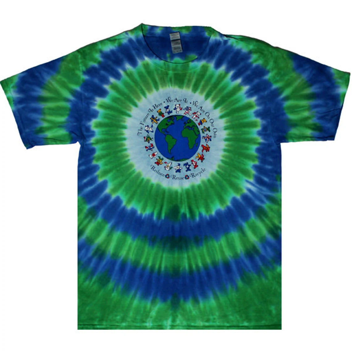 Dancing Bears Grateful Dead shirt - The Dancing Bears dancing around the Earth - Flag Bears -  Dead & Company shirt - sizes: small, medium, large, XL, 2XL, 3XL and 4XL