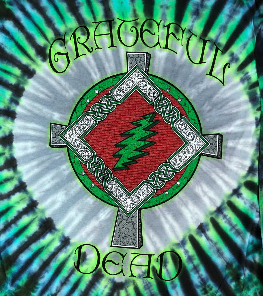 Grateful Dead long sleeve Shamrock tie dye shirt - Stealie long sleeve tie dye shirt -Grateful Dead Irish long sleeve tie dye shirt - Dead Head long sleeve tie dye shirt - Dead & Company long sleeve tie dye shirt - size small, medium, large, XL and 2XL