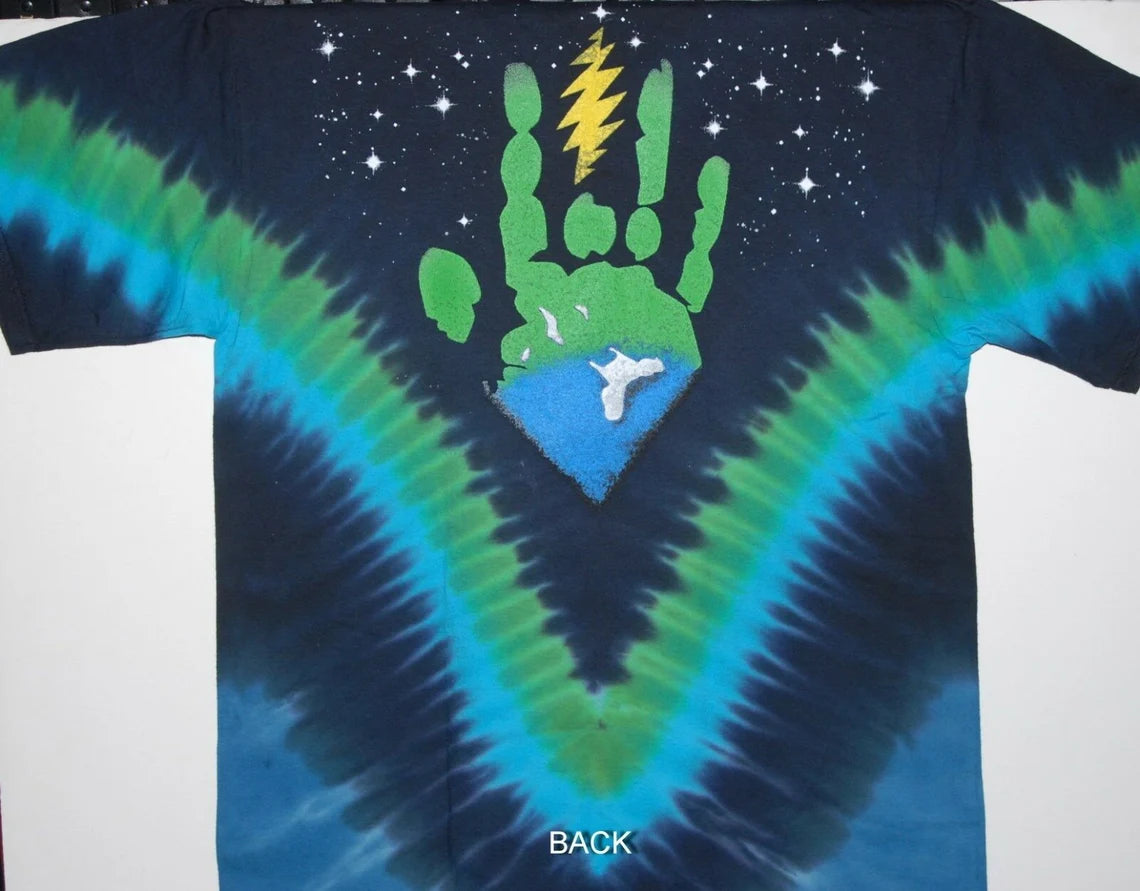 Jerry Garcia Mountain Cat shirt - Jerry Garcia tie dye shirt - Jerry Garcia Cats Under the Stars shirt - JGB Band shirt - sizes: small, medium, large, XL, 2XL, 3XL and 4XL