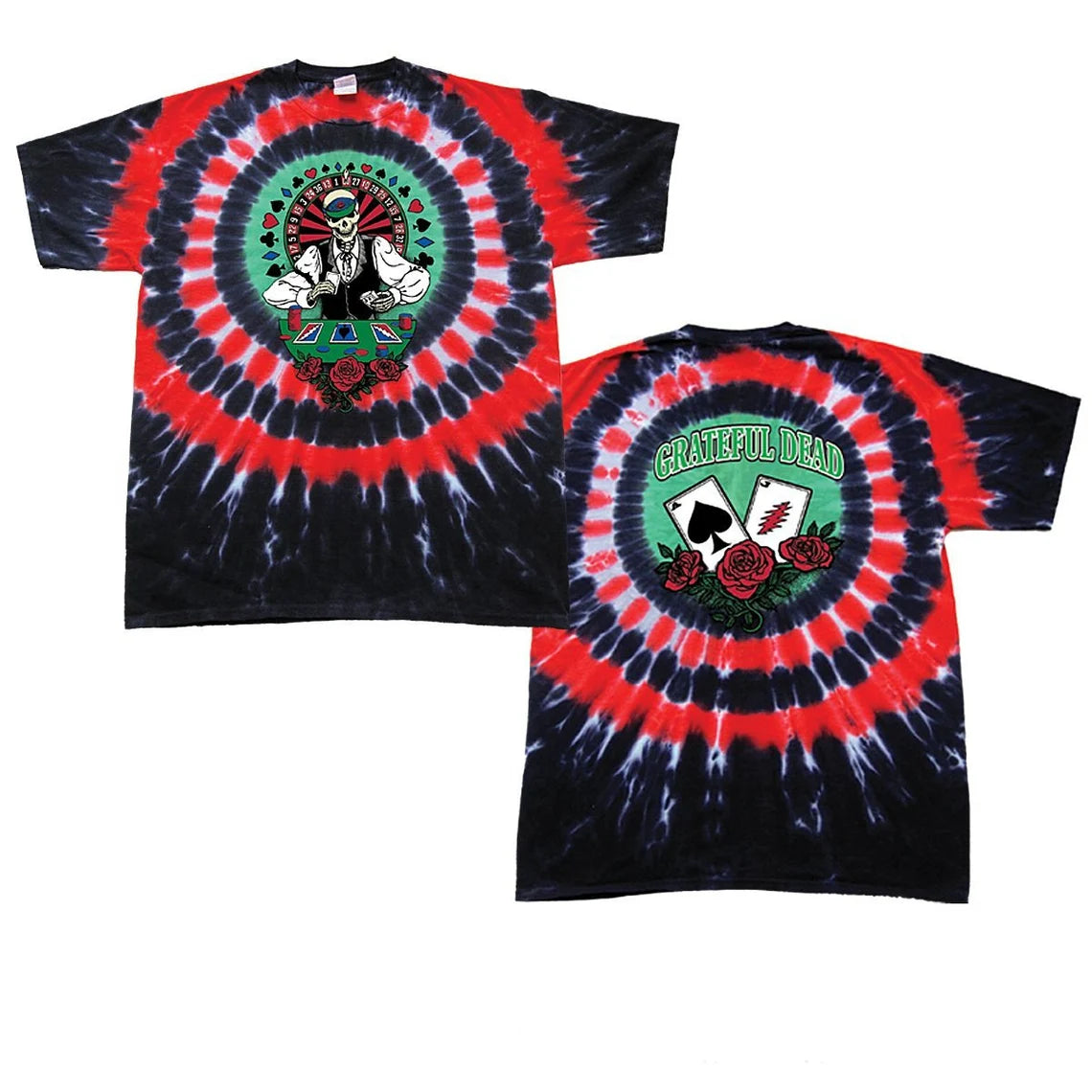 Grateful Dead Poker Dealer shirt - Grateful Dead Las Vegas tie dye shirt - Poker tie dye shirt- Dead and Company tie dye shirt - sizes: small, medium