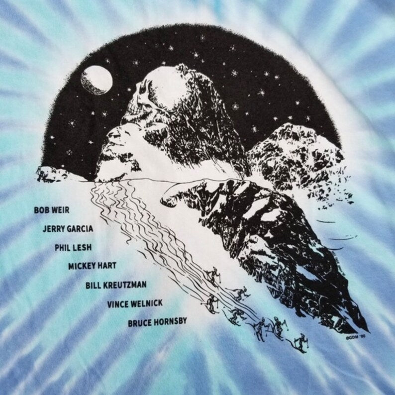 Grateful Dead long sleeve Powderman tie dye shirt - Grateful Dead skiing long sleeve tie dye shirt  - Dead Head down hill skiing long sleeve tie dye shirt - Dead & Company long sleeve tie dye shirt - size sm, med, large, XL and 2XL