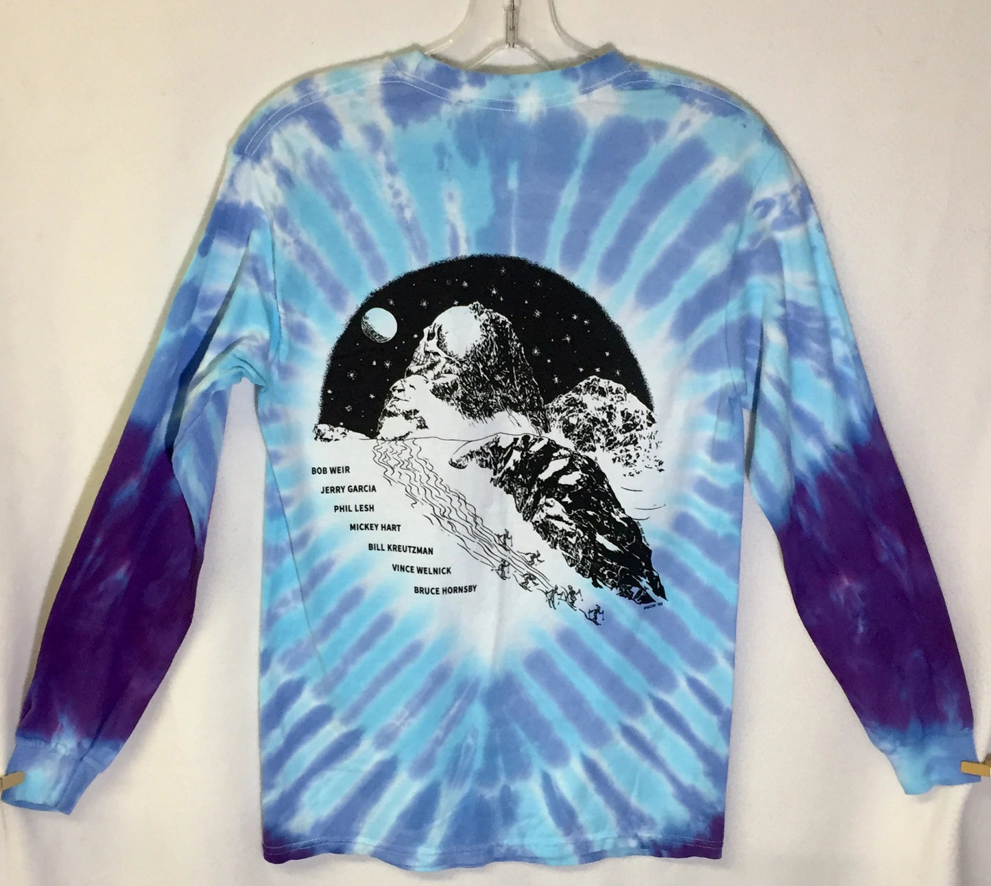 Grateful Dead long sleeve Powderman tie dye shirt - Grateful Dead skiing long sleeve tie dye shirt  - Dead Head down hill skiing long sleeve tie dye shirt - Dead & Company long sleeve tie dye shirt - size sm, med, large, XL and 2XL