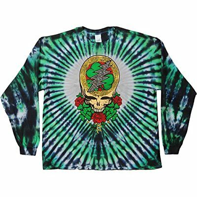 Grateful Dead long sleeve Shamrock tie dye shirt - Stealie long sleeve tie dye shirt -Grateful Dead Irish long sleeve tie dye shirt - Dead Head long sleeve tie dye shirt - Dead & Company long sleeve tie dye shirt - size small, medium, large, XL and 2XL
